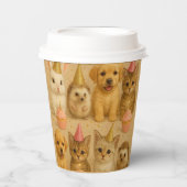 Cute baby animals paper cup. pappbecher (Vorderseite)