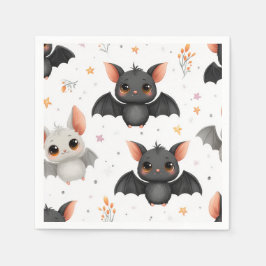 Cute Baby Bats Halloween Party Napkins Serviette