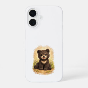 Cute Baby Bear iPhone 16 Case Kawaii Art Hülle