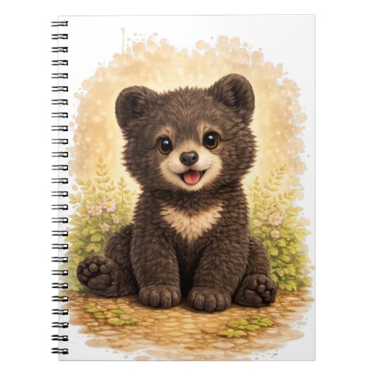 Cute Baby Bear Spiral Notebook Kawaii Notizblock (Vorderseite)