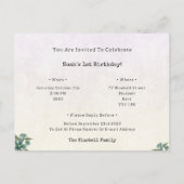 Cute Baby Bird With Yellow Balloon Invitation Postkarte (Rückseite)