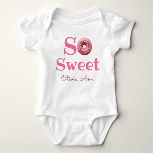 Cute Baby Birth Personalized Details Baby Strampler (Vorderseite)