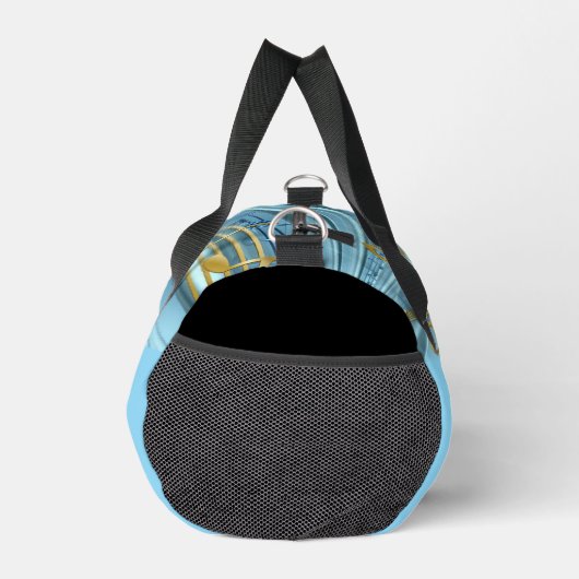 Cute Baby Blue Musical Notes Duffle Bag (Rechts)