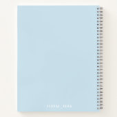 Cute baby blue notebook with geometric flowers  notizblock (Rückseite)