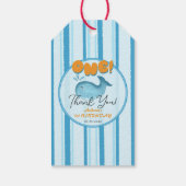 Cute Baby Blue Whale 1st Birthday Geschenkanhänger (Rückseite)