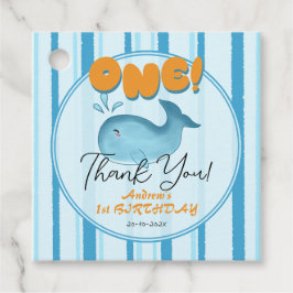 Cute Baby Blue Whale 1st Birthday Geschenkanhänger