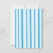 Cute Baby Blue Whale 1st Birthday Stripes Dankeskarte (Rückseite)