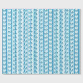 Cute Baby Blue Whale Stripes Geschenkpapier (Flach)