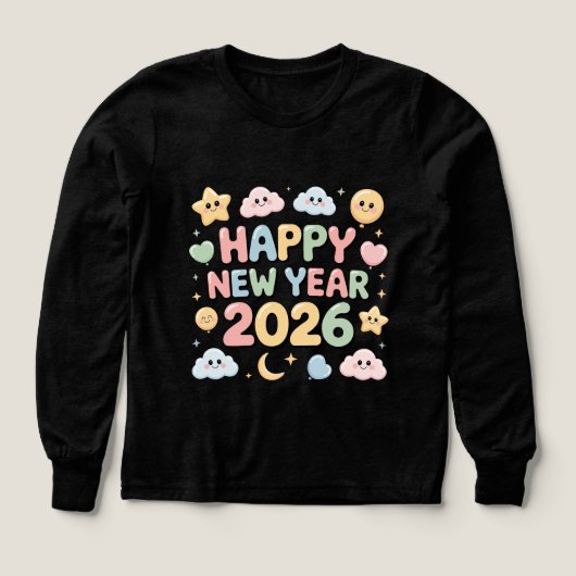 Cute Baby Cartoon New Year 2026 Illustration (Design Vorderseite)