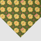 Cute Baby Chick Love with Hearts Seidenpapier (Detail)