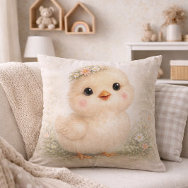 Cute Baby Chick Neutral Kids Room Kissen