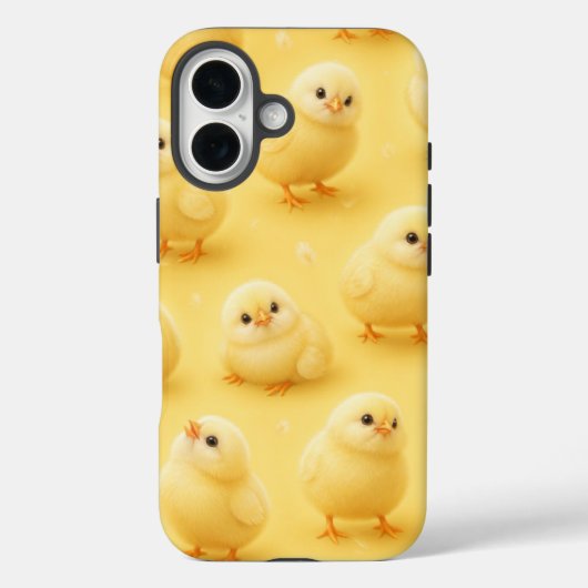 Cute Baby Chick Phone Case - Fluffy Yellow  (Rückseite)