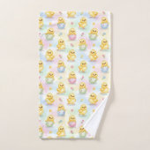Cute Baby Chick Watercolor Easter Badhandtuch Set (Handtuch)