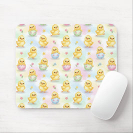 Cute Baby Chick Watercolor Easter Mousepad