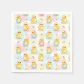 Cute Baby Chick Watercolor Easter Serviette (Vorderseite)