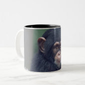 cute baby Chimpanzee Zweifarbige Tasse (Vorderseite Links)