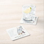 Cute Baby Clothes Essentials Blue Boy Baby Shower Rechteckiger Pappuntersetzer (Vor Ort)