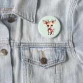Cute Baby Deer Cartoon Illustration Button (Beispiel)