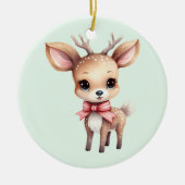 Cute Baby Deer Cartoon Illustration Keramik Ornament (Vorne)