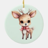 Cute Baby Deer Cartoon Illustration Keramik Ornament (Hinten)
