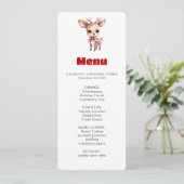 Cute Baby Deer Cartoon Illustration Menu Einladung (Stehend Vorderseite)
