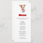 Cute Baby Deer Cartoon Illustration Menu Einladung (Vorne/Hinten)