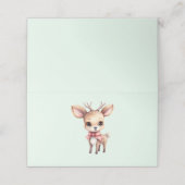 Cute Baby Deer Cartoon Illustration Platzkarte (Außenseite Aufgefaltet)