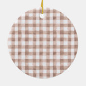 Cute baby deer first Christmas pink personalized Keramik Ornament (Hinten)