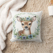 Cute Baby Deer Kissen in blau (Decke)
