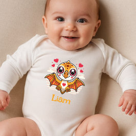 Cute Baby Dino Bodysuit – Personalized Name Gift Baby Strampler
