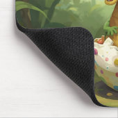 Cute Baby Dino Hatchling Mousepad (Ecke)