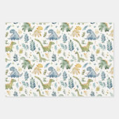 Cute Baby Dinos im boho-Stil nahtlos Geschenkpapier Set (Vorderseite 2)