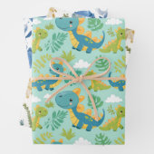 Cute Baby Dinos im boho-Stil nahtlos Geschenkpapier Set (Beispiel)