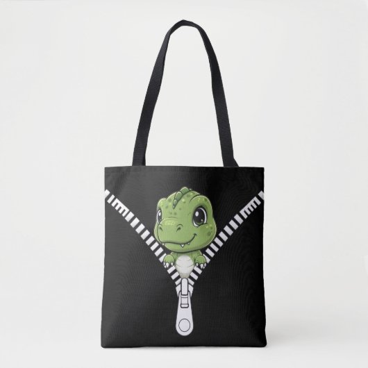 Cute baby dinosaur Peek Tasche (Vorderseite)