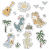 Cute Baby Dinosaur Set Kids Cartoon Colorful Fun Aufkleber (Vorderseite)