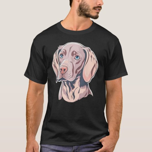 Cute baby dog Weimaraner Puppy T-Shirt (Vorderseite)
