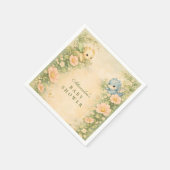 Cute Baby Dragon Fairytale Baby Shower Serviette (Ecke)