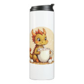 Cute Baby Dragon Hot Chocolate Kids Kawaii Cozy De Thermosbecher (Nach links gedreht)