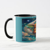 Cute Baby Dragon on Crescent Moon Magical Mug Tasse (Links)
