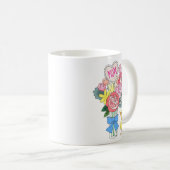 Cute Baby Duck with Pretty Flowers Mother gift Kaffeetasse (VorderseiteRechts)