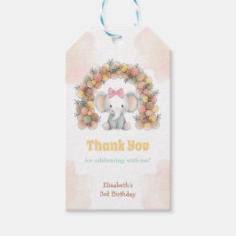 Cute Baby Elephant Balloon Arch Birthday Thank You Geschenkanhänger