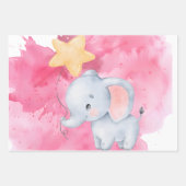 Cute Baby Elephant First Birthday Geschenkpapier Set (Vorderseite 2)