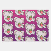 Cute Baby Elephant First Birthday Geschenkpapier Set (Vorderseite 3)