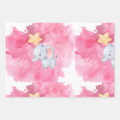 Cute Baby Elephant First Birthday Geschenkpapier Set (Vorderseite 2)