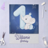Cute Baby Elephant First Birthday Seidenpapier (Basteln)