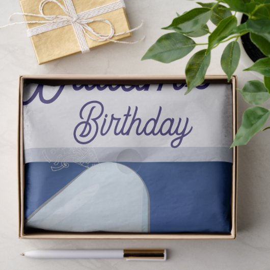 Cute Baby Elephant First Birthday Seidenpapier (Geschenk)