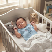 Cute Baby Elephant Personalized Name Baby Bodysuit Baby Strampler