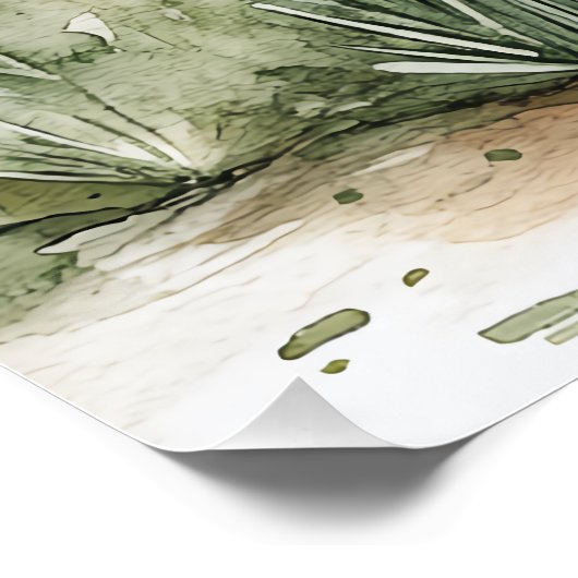 Cute Baby Elephant Poster (Ecke)