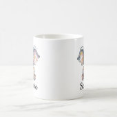 Cute Baby Elephant Reading a Book Custom Kaffeetasse (Mittel)