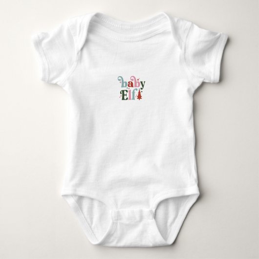 Cute Baby Elf Christmas Quote Baby Strampler (Vorderseite)